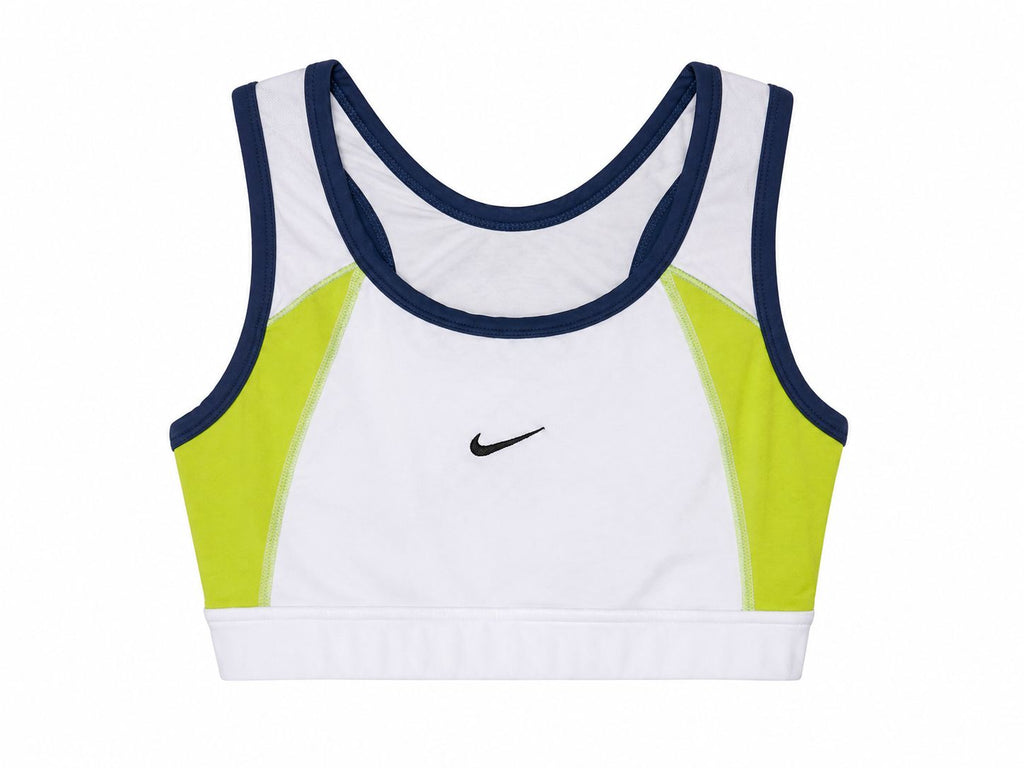 Nike Sports Bra – White / Volt / Navy-M