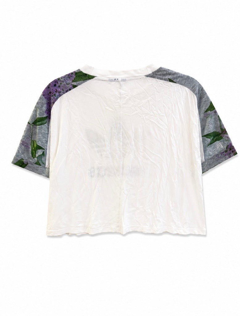 Adidas Originals Γυναικείο T-Shirt Μπλουζάκι Floral – Λευκό/Γκρι – M