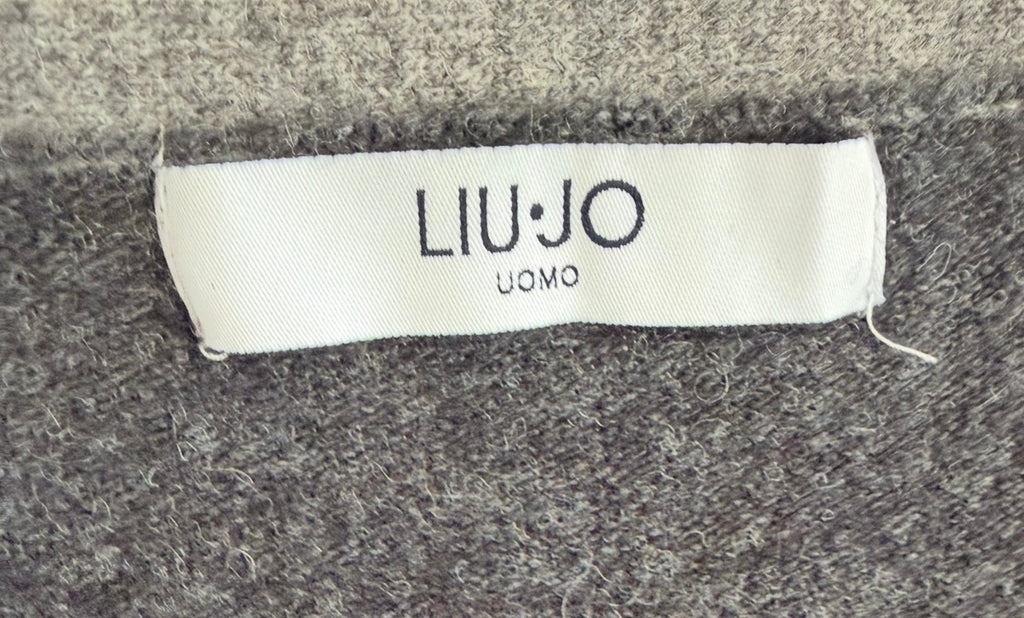 Liu Jo Uomo Ανδρική Πλεκτή Μπλούζα V-Neck – Ανθρακί Γκρι – M