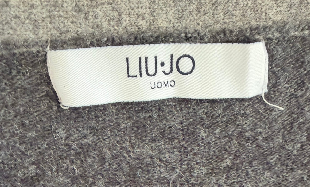 Liu Jo Uomo Ανδρική Πλεκτή Μπλούζα V-Neck – Ανθρακί Γκρι – M