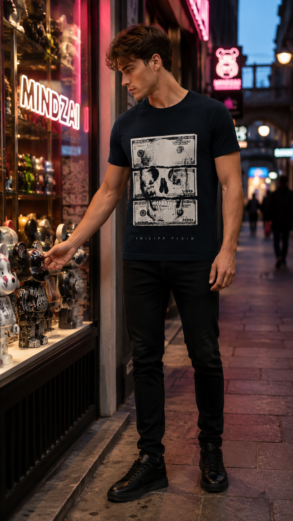 Philipp Plein Ανδρικό T-Shirt Μπλουζάκι – Μαύρο – M