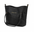 Michael Kors Snake-Embossed Tote Bag – Black