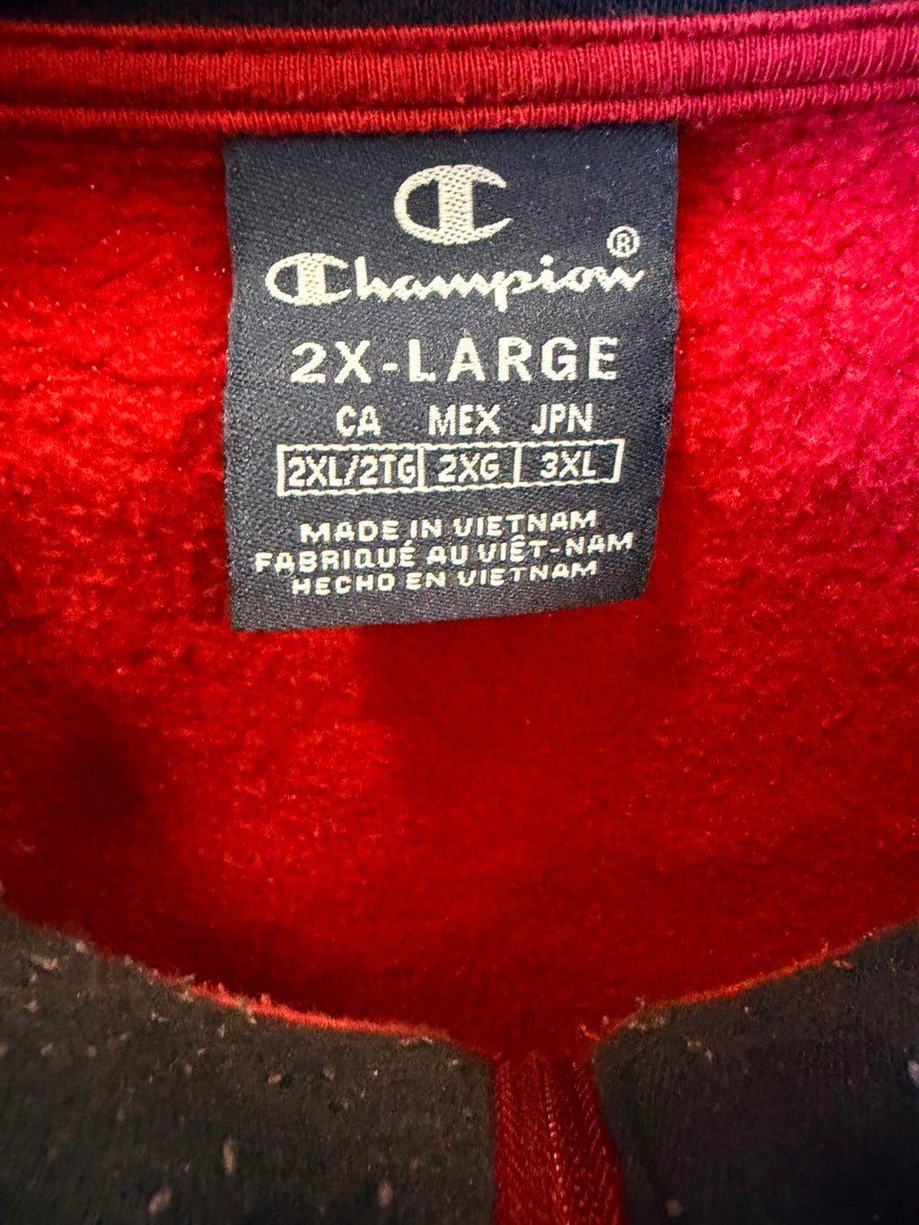 Champion Full Zip Sweatshirt – Red / Navy-2XL