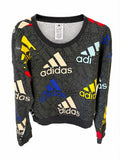 Adidas All Over Print Crop Sweatshirt-M