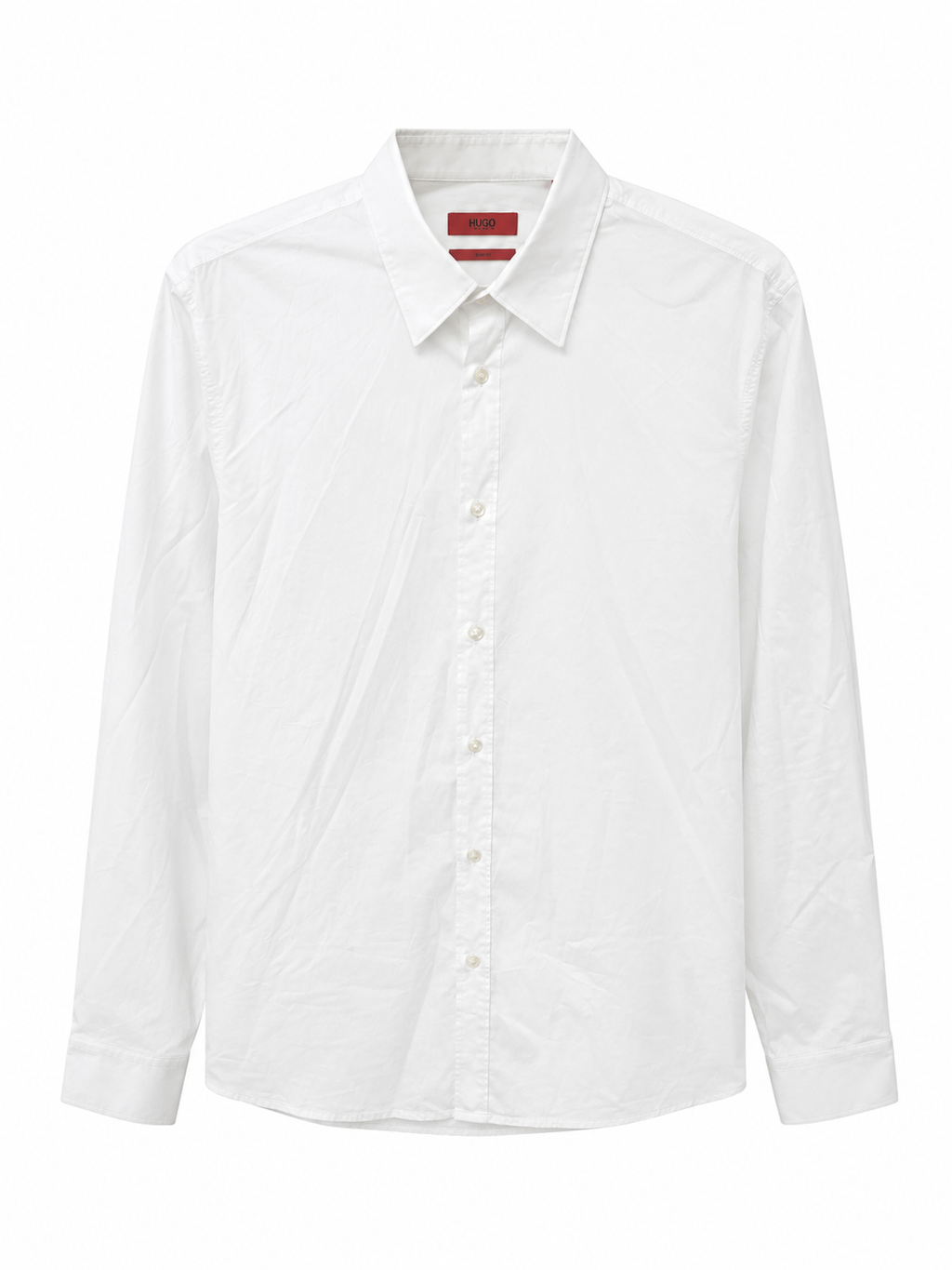 HUGO Ανδρικό Λευκό Πουκάμισο Slim Fit-M