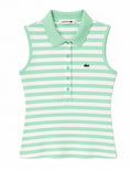 Lacoste Sleeveless Polo – Mint Green & White Striped-36EU