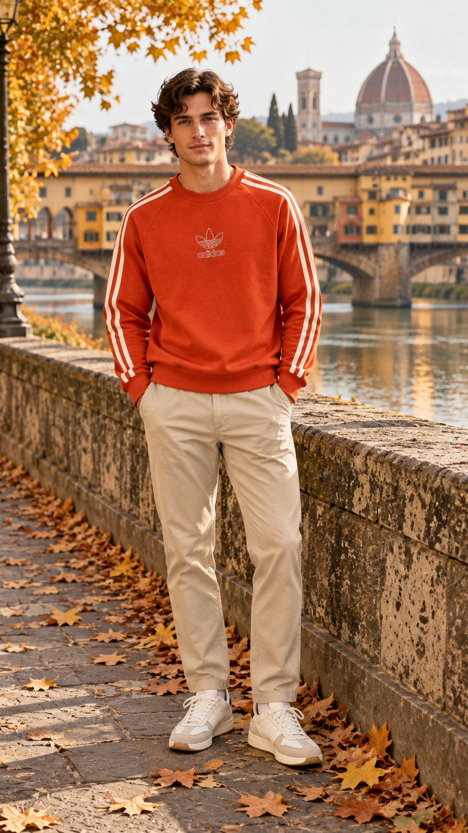 Adidas Originals Ανδρικό Φούτερ – Πορτοκαλί - S