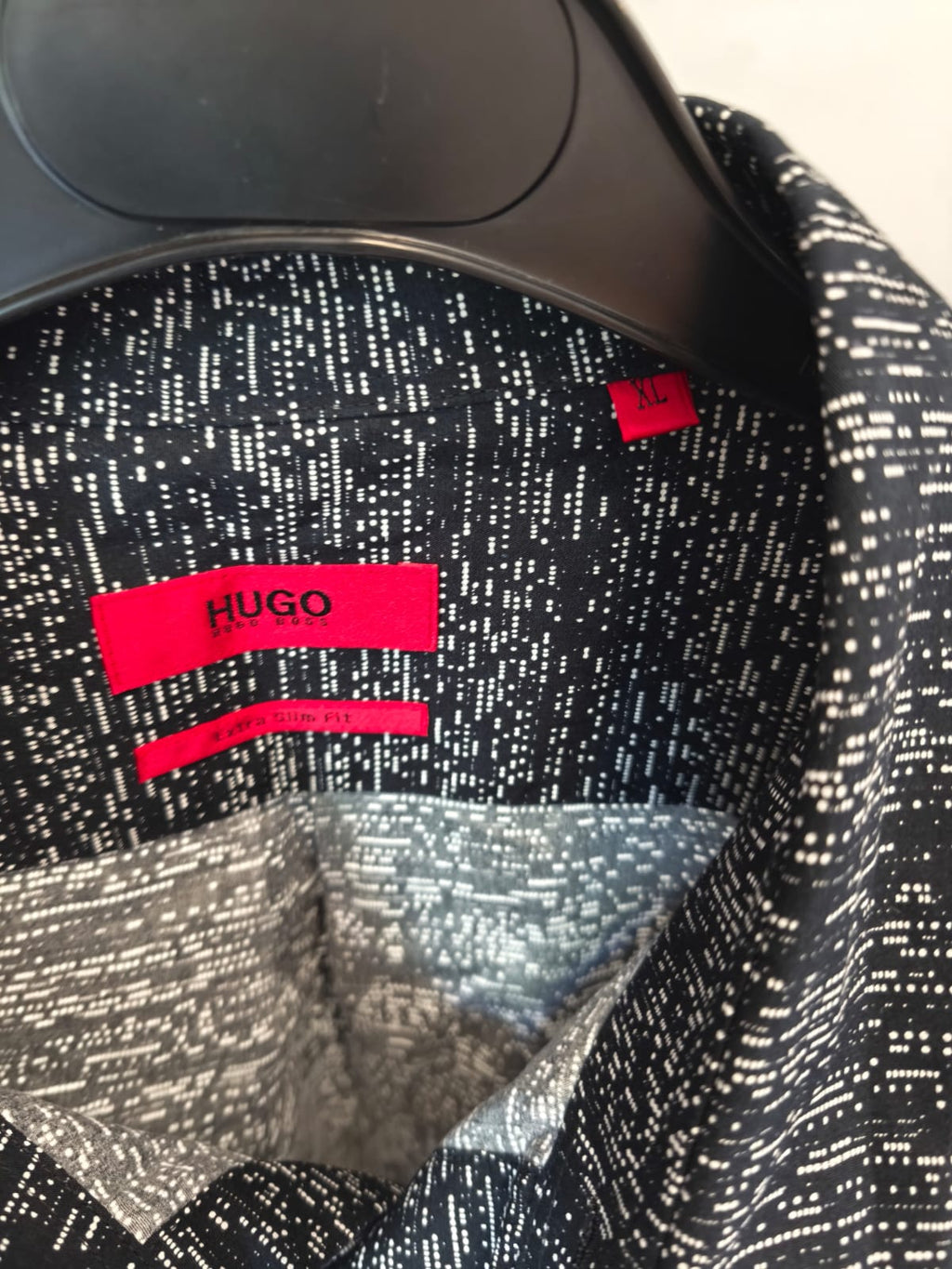 HUGO Printed Shirt – Black/White-XL