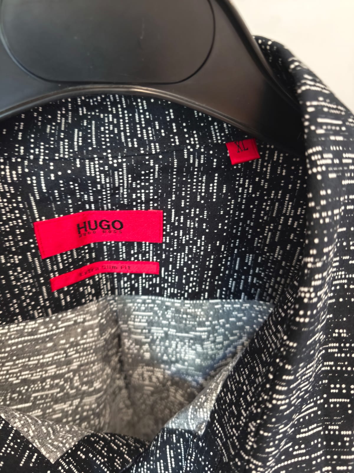 HUGO Printed Shirt – Black/White-XL