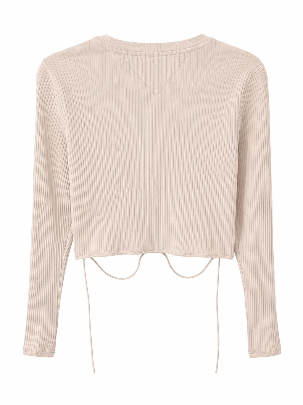 Tommy Jeans Ribbed Crop Top Μπεζ-M
