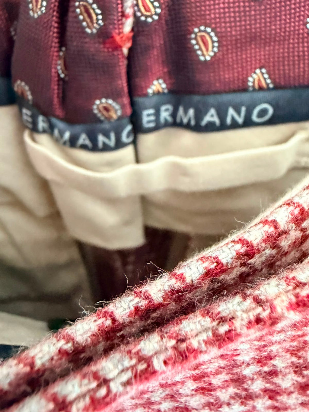 Ermano Check Trousers – Red/White-L