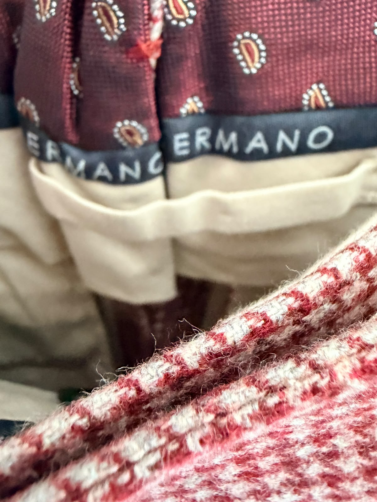 Ermano Check Trousers – Red/White-L