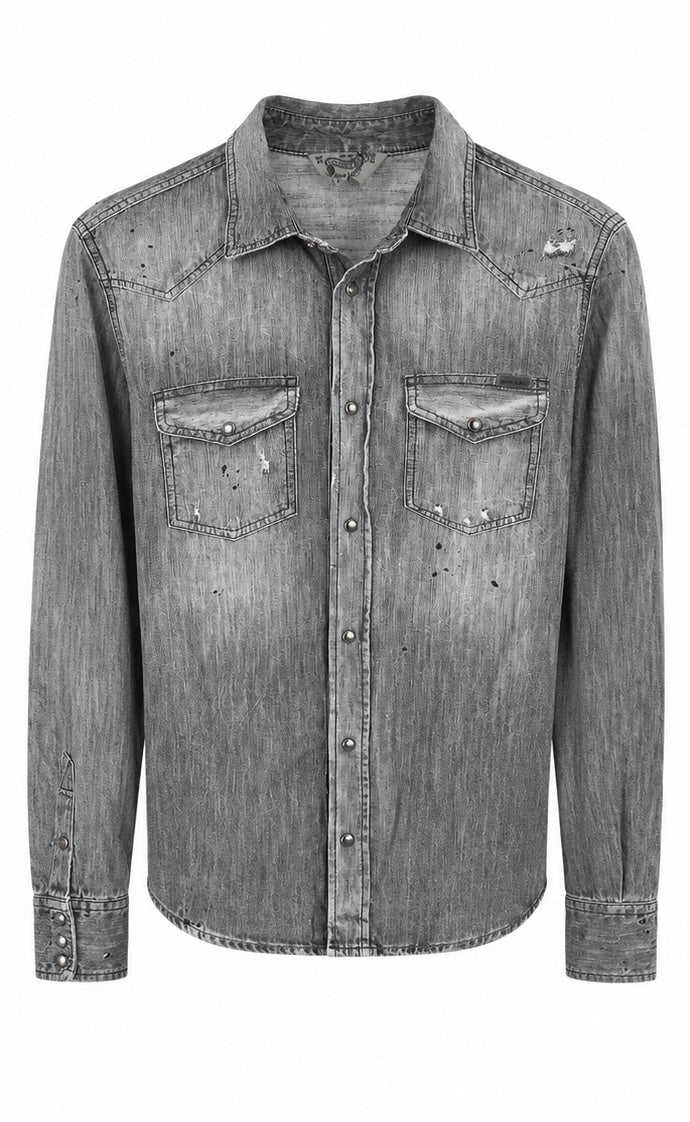 Diesel Industry Denim Shirt – Grey Wash-XL
