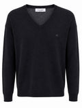 Calvin Klein V-Neck Knit Sweater – Black-XL