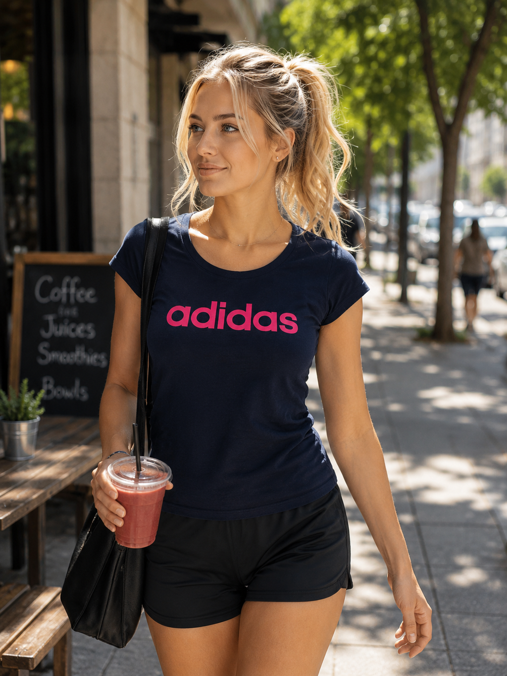 Adidas Γυναικείο T-Shirt Μπλουζάκι – Μαύρο – S