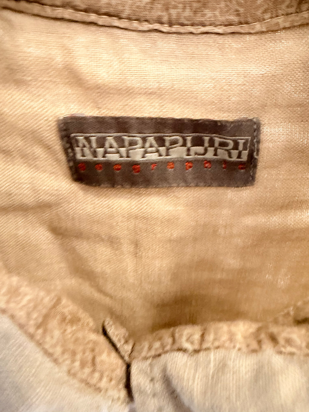 Napapijri Linen Shirt Beige-L