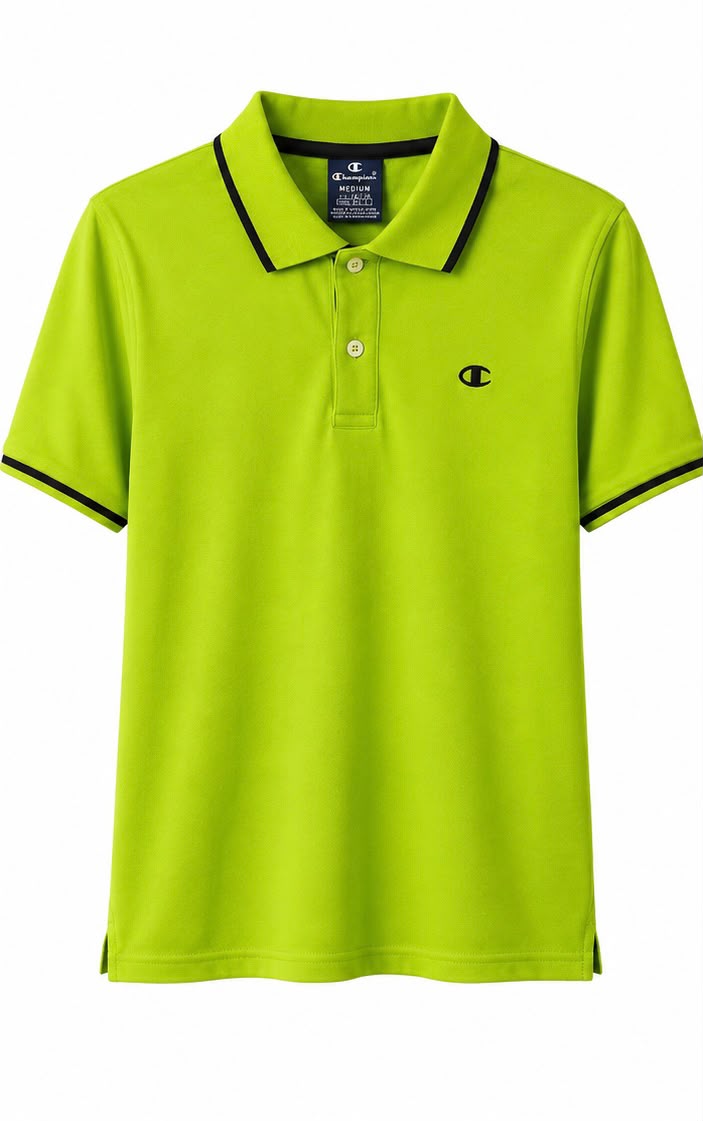 Champion Ανδρικό Polo Μπλουζάκι – Λαχανί – M