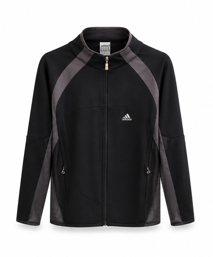 Adidas Ανδρική Ζακέτα Μαύρη Γκρι - 3XL