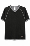 Adidas Ανδρικό T-Shirt Μπλουζάκι V-Neck – Μαύρο/Γκρι-L