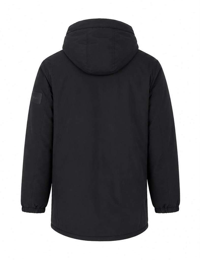 LIU JO Ανδρικό Parka Jacket Μαύρο με Κουκούλα-XL