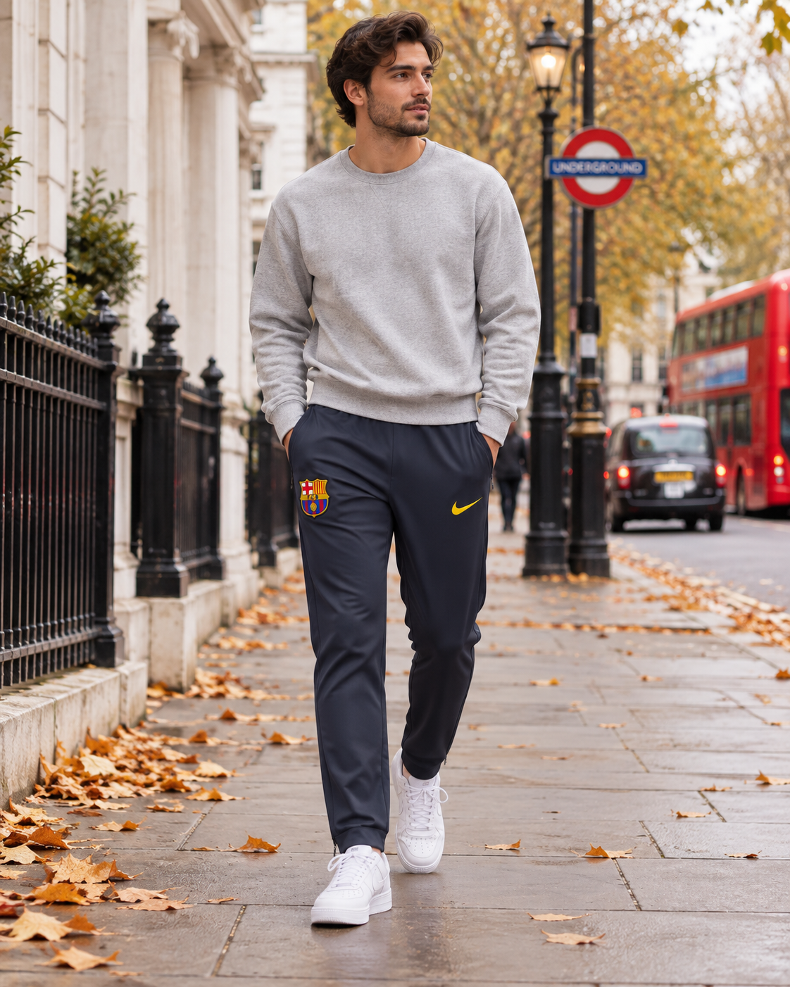 Nike Ανδρικό Παντελόνι Φόρμας Μπλε - M