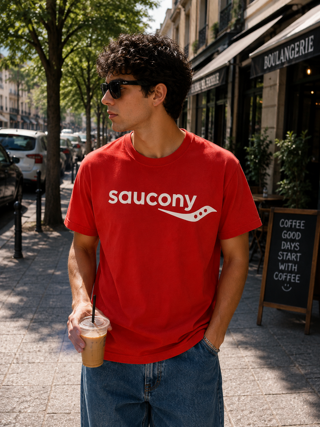Saucony Ανδρικό T-Shirt Μπλουζάκι – Κόκκινο – S
