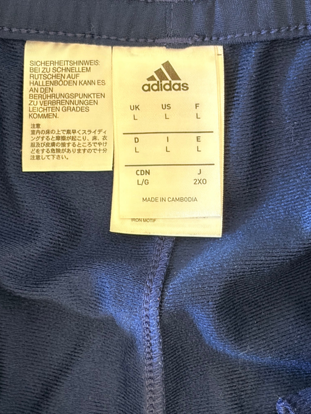 Adidas Track Pants Navy/White – Vintage Sportswear-L