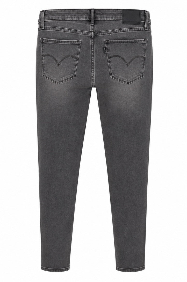Ανδρικό Slim Fit Jeans – Γκρι Washed-26