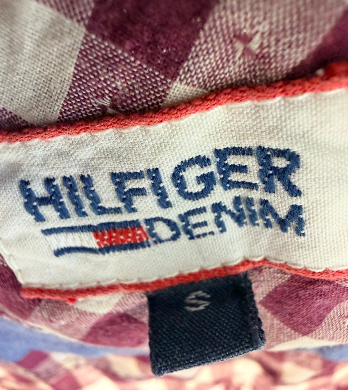 Tommy Hilfiger Denim Γυναικείο Καρό Πουκάμισο – Μπορντό/Λευκό – S