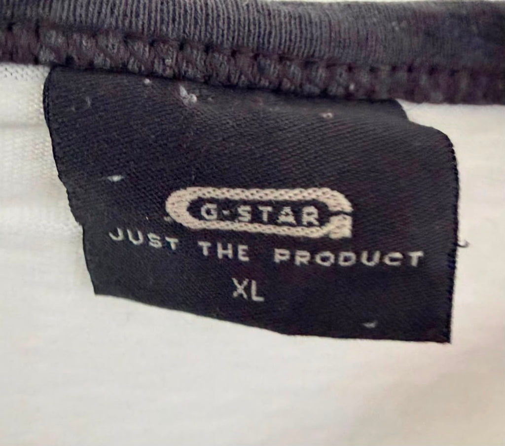 G-Star RAW 3301 Ανδρικό T-Shirt Λευκό με Print – XL