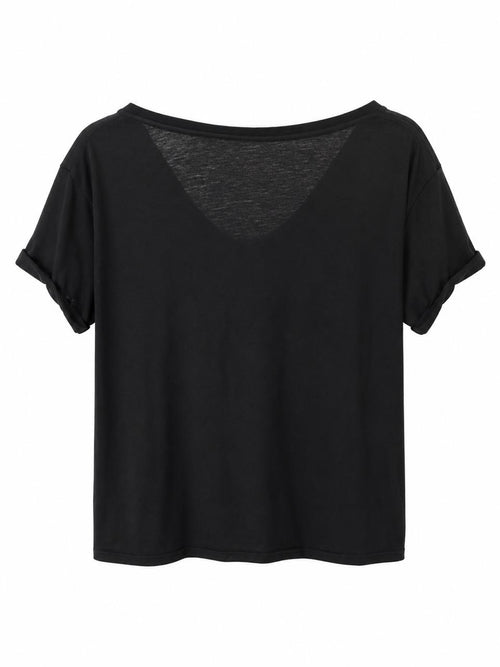 Adidas Γυναικείο Graphic Logo T-Shirt Μαύρο-L