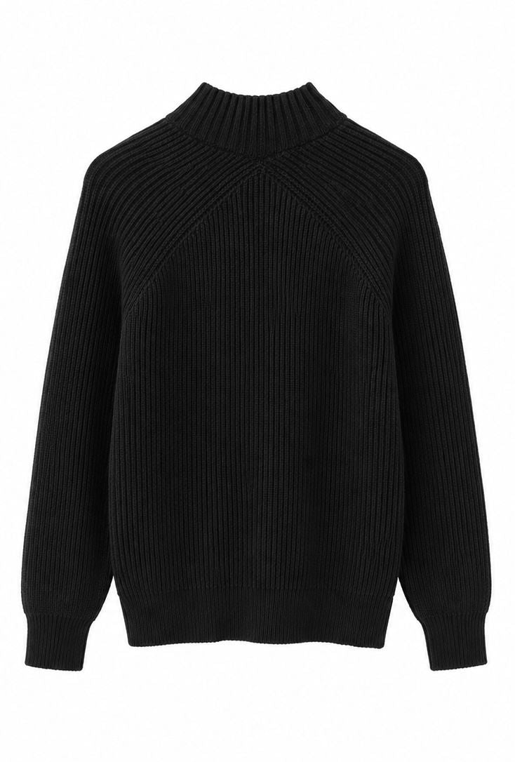 Calvin Klein Jeans Γυναικείο Πλεκτό Πουλόβερ CK Logo Μαύρο-XL