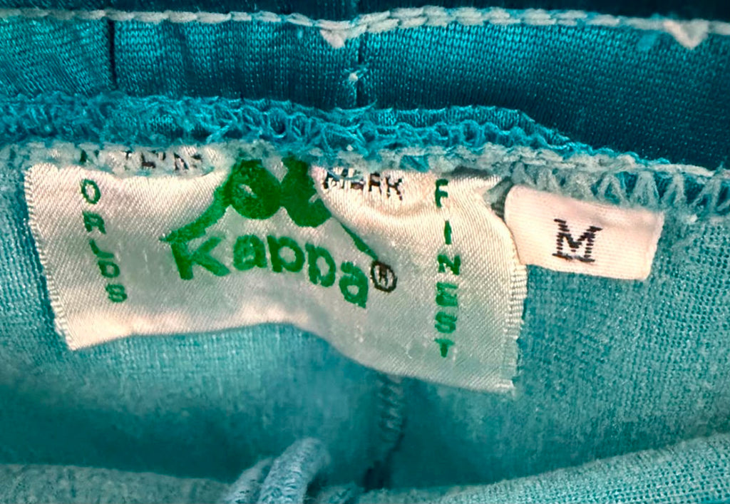 Kappa Track Pants Πετρόλ με Logo Tape – Unisex-M