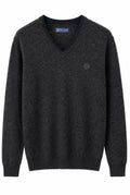 Sergio Tacchini Ανδρικό Πλεκτό V-Neck Γκρι Ανθρακί-XL