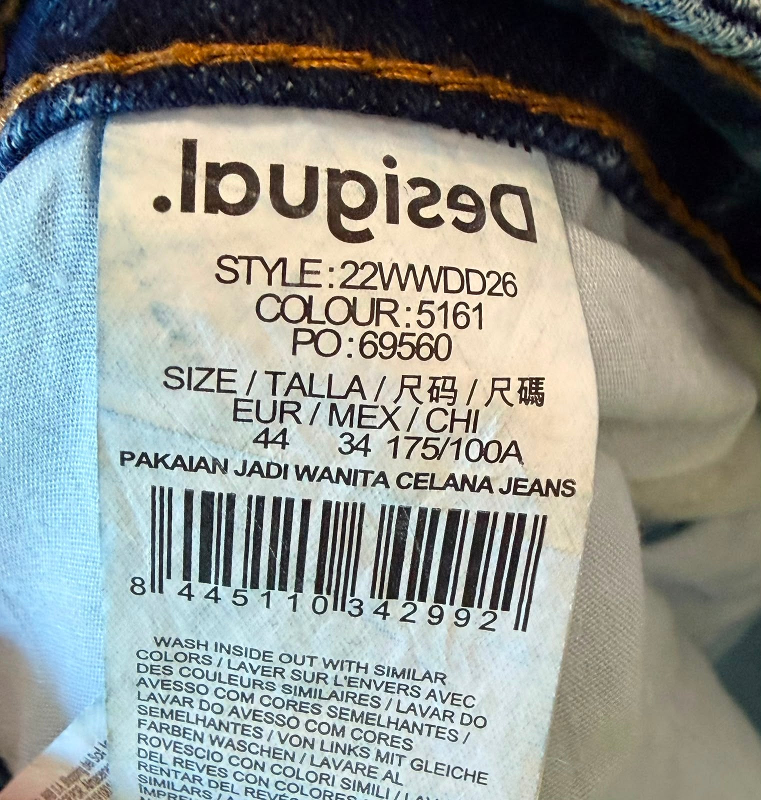 Joudsei Wide Leg Jeans – Navy-44