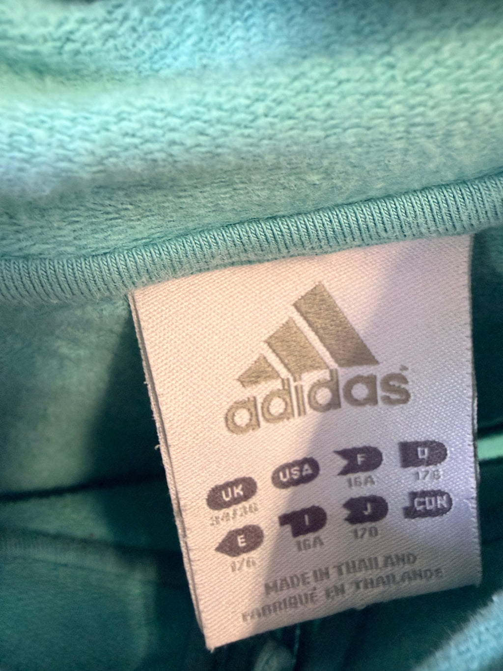 adidas Turquoise Full Zip Hoodie-M