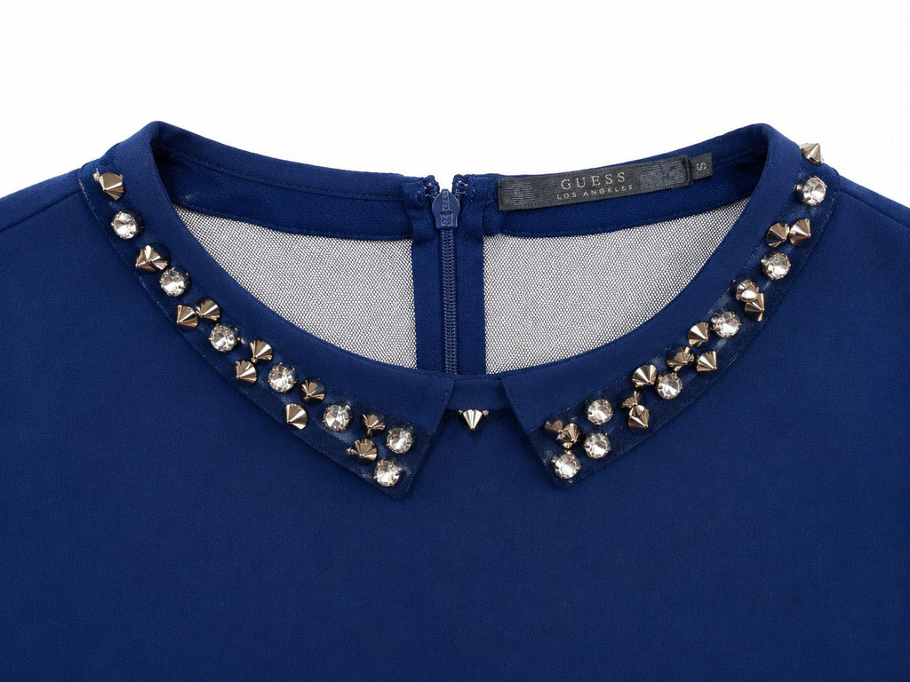 Guess Embellished Collar Dress – Royal Blue-S