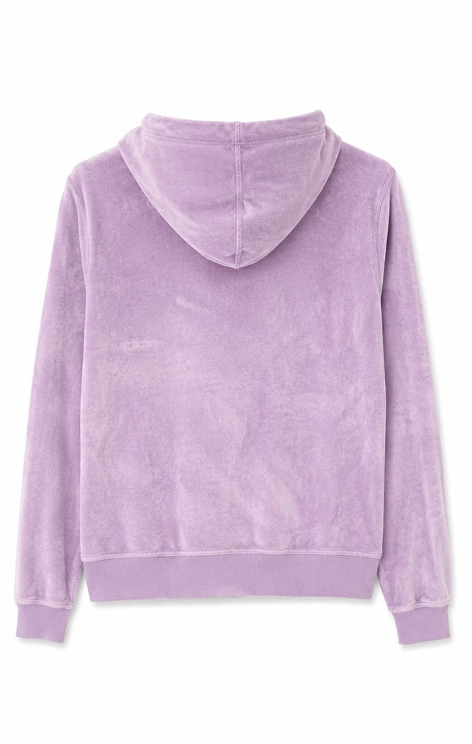 Champion Velour Zip Hoodie – Lavender-L