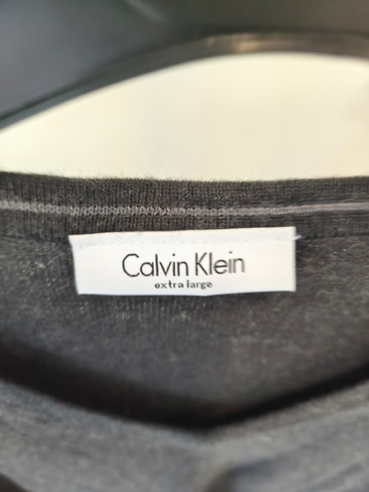 Calvin Klein V-Neck Knit Sweater – Black-XL