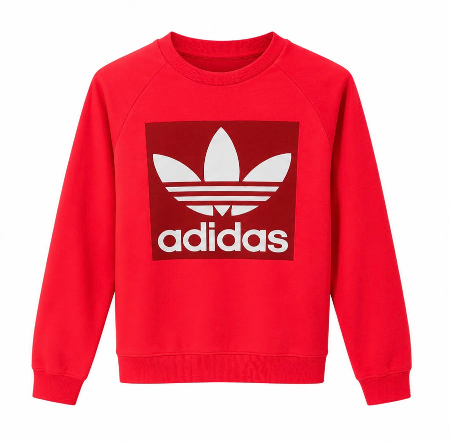 Adidas ανδρικό Φούτερ Κόκκινο - XS