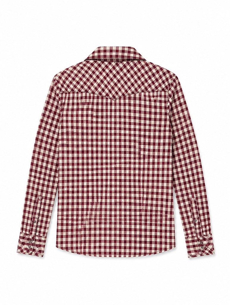 Tommy Hilfiger Denim Γυναικείο Καρό Πουκάμισο – Μπορντό/Λευκό – S