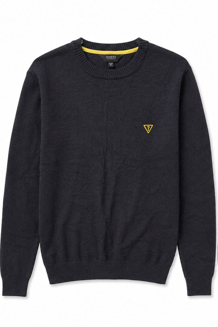Guess Ανδρικό Πλεκτό Crew Neck Μαύρο-L