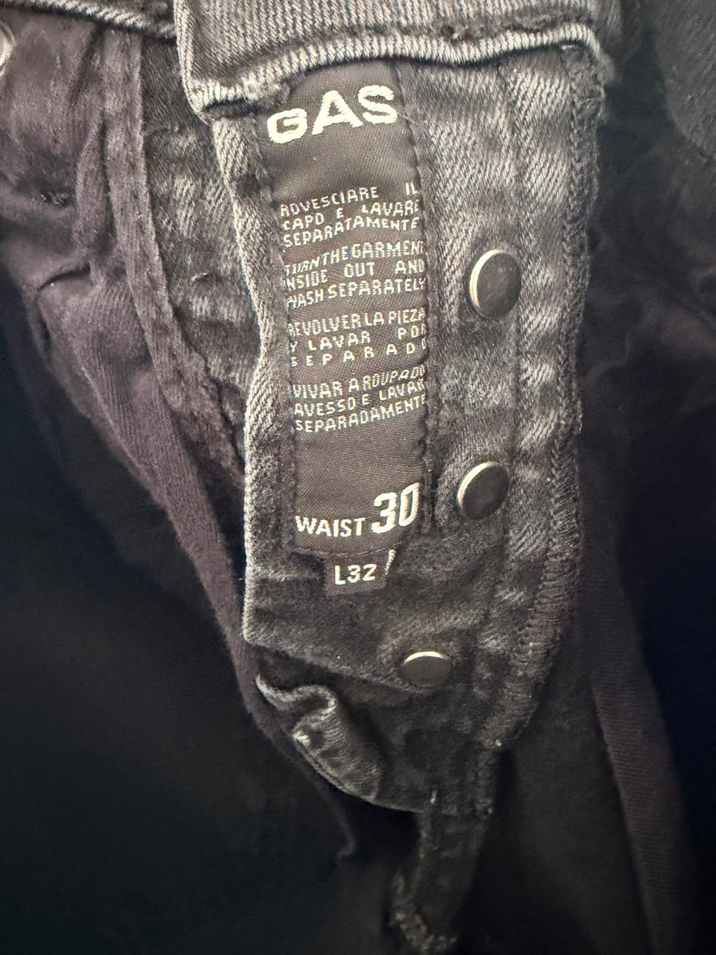 GAS Anders Slim Fit Jeans – Black Wash-W32