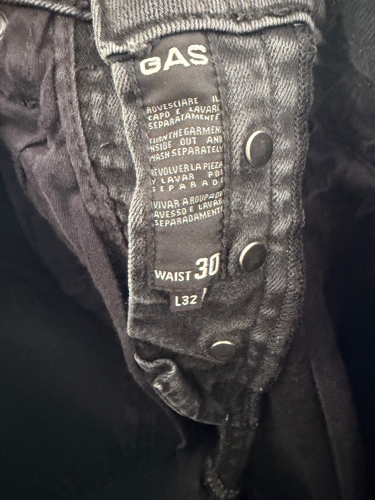 GAS Anders Slim Fit Jeans – Black Wash-W32