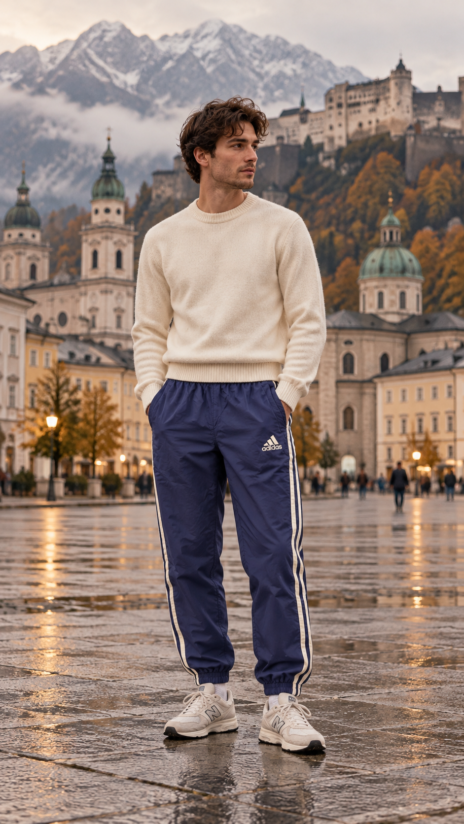 Adidas Ανδρικό Παντελόνι Φόρμας – Μπλε Σκούρο - XL