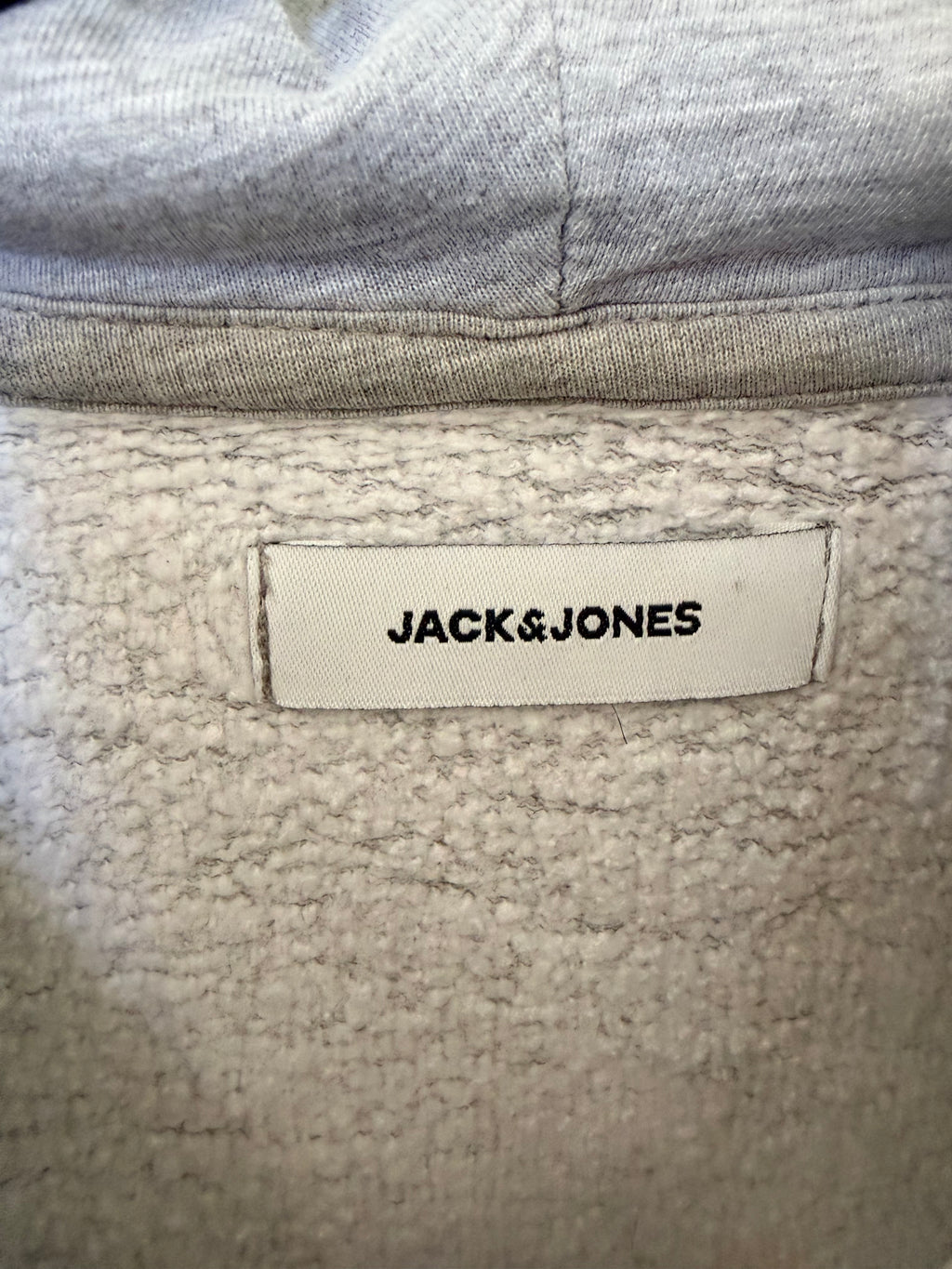 Jack & Jones Γκρι Ανδρικό Hoodie με Μεγάλο Logo-M