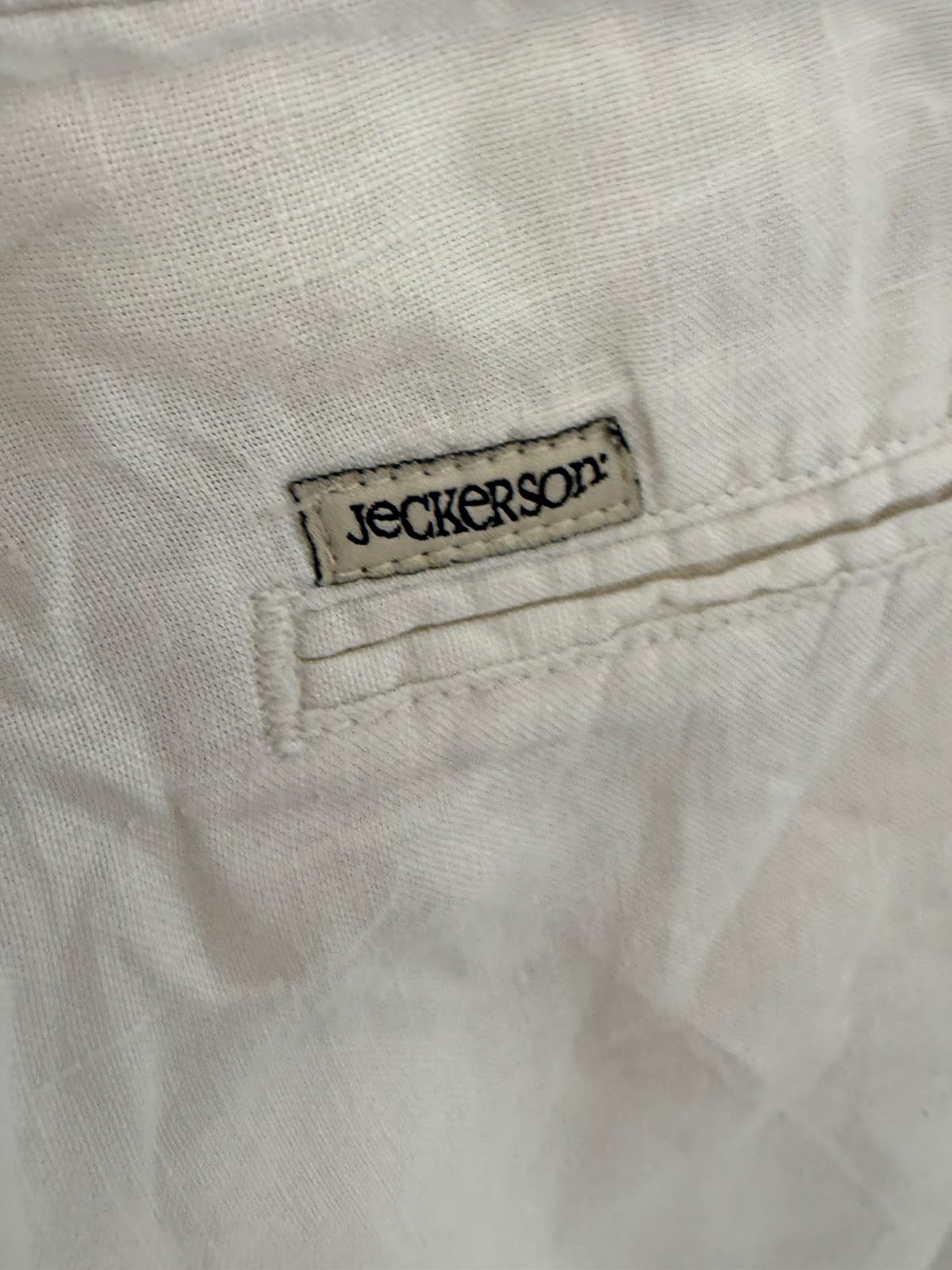 Jeckerson White Cotton Pants-W30