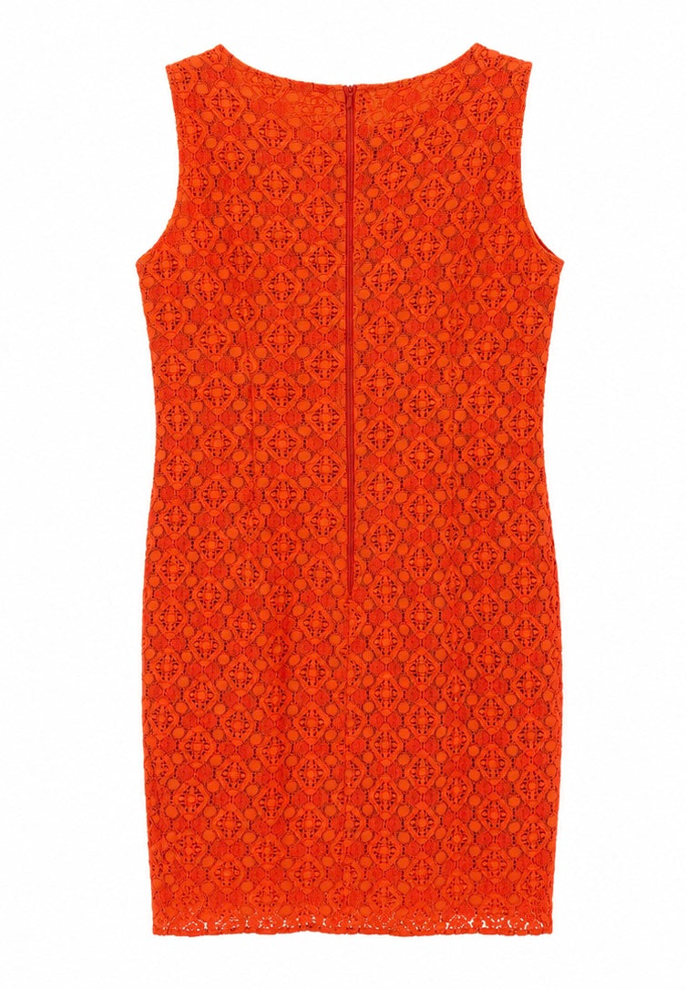 Pennyblack Lace Sheath Dress – Orange-L