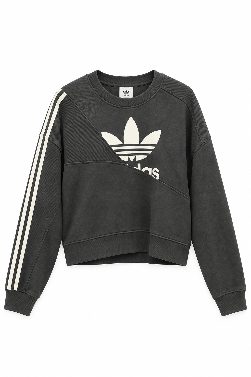 Adidas Originals Γυναικείο Φούτερ με Λογότυπο Trefoil – Ανθρακί – M