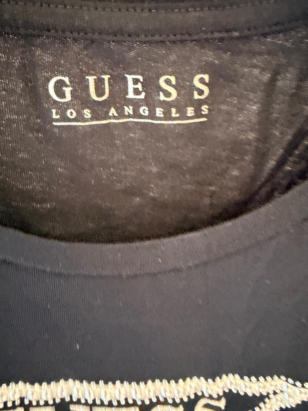 Guess Γυναικεία Μπλούζα Μαύρη με Logo-M